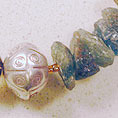 #981  Carved Jade & Apatite bracelet