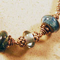 #812 Blue & silver  bracelet