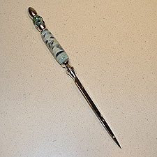 Letter opener with lampwork glass beads