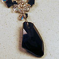 #953 M Black swarovski necklace